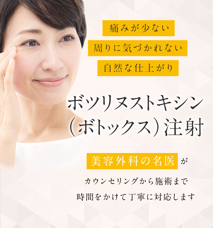 東京都渋谷区でボツリヌストキシン（ボトックス）注射
